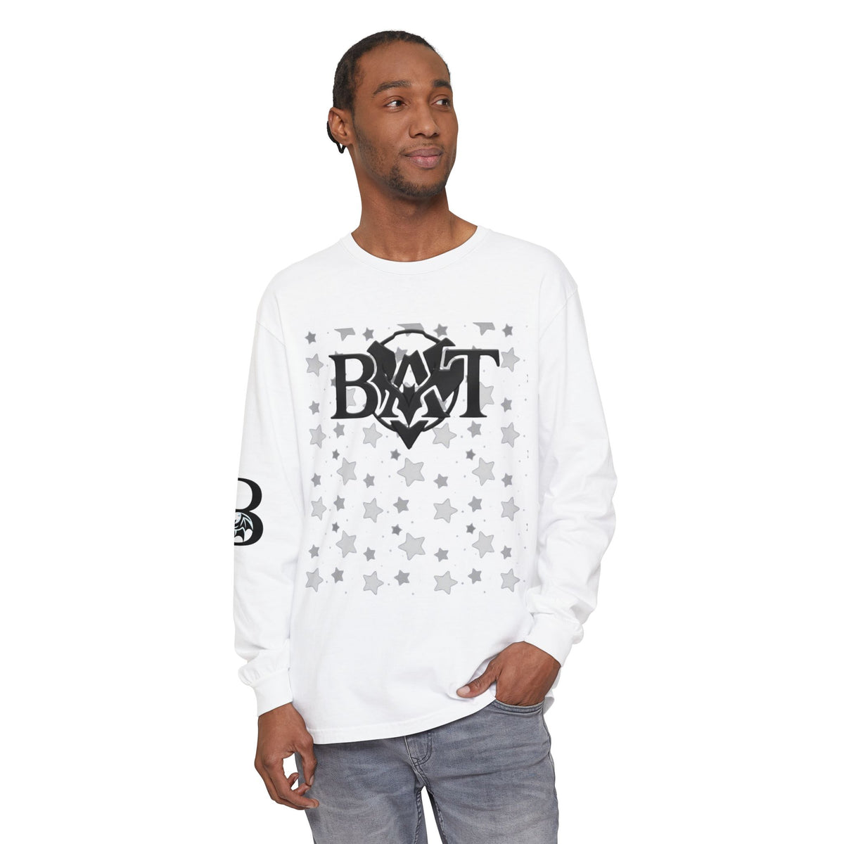 Bat Logo Starfield Long Sleeve Tee