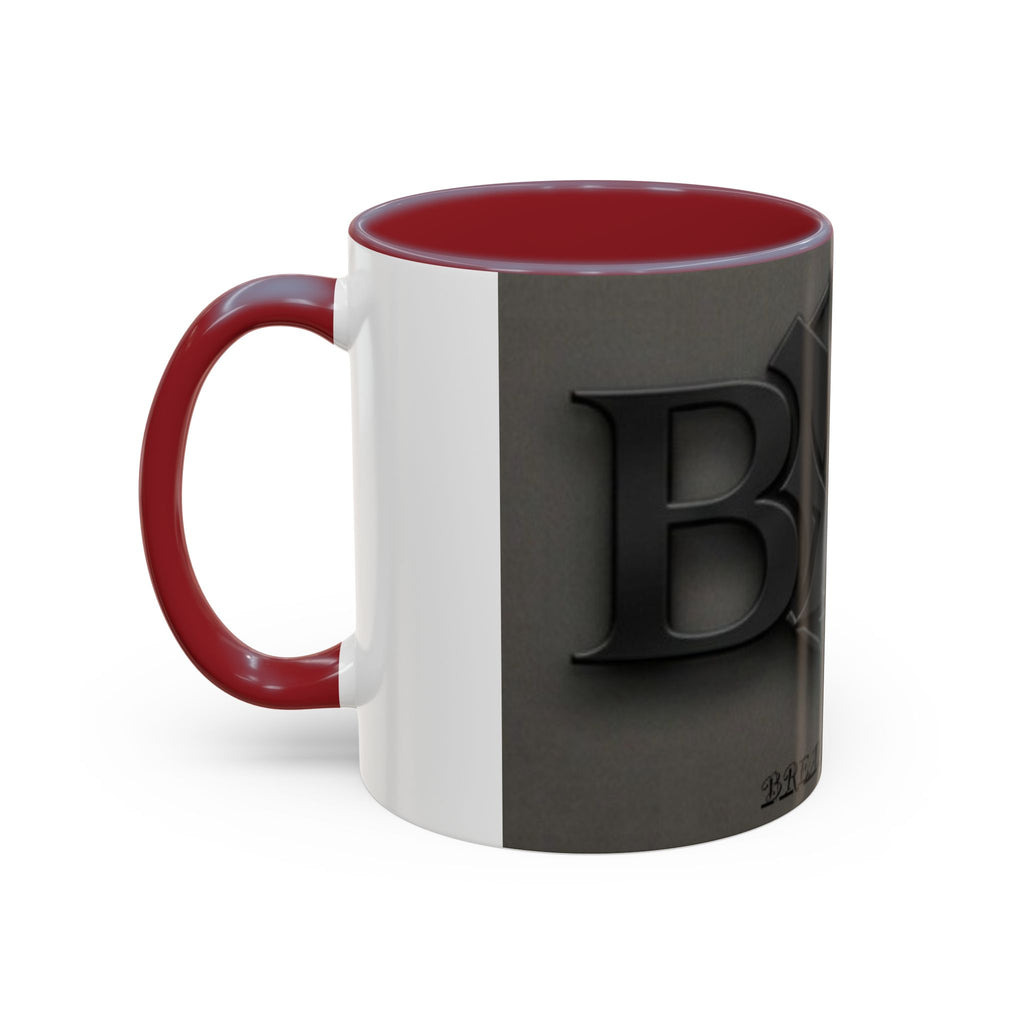 Black Emblem Coffee Mug — Bold 3D Crest Accent Mug