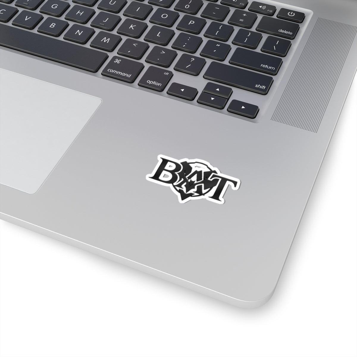 Bat Logo Kiss-Cut Sticker — Gothic Black Emblem Decal for Laptops, Skateboards & Gear