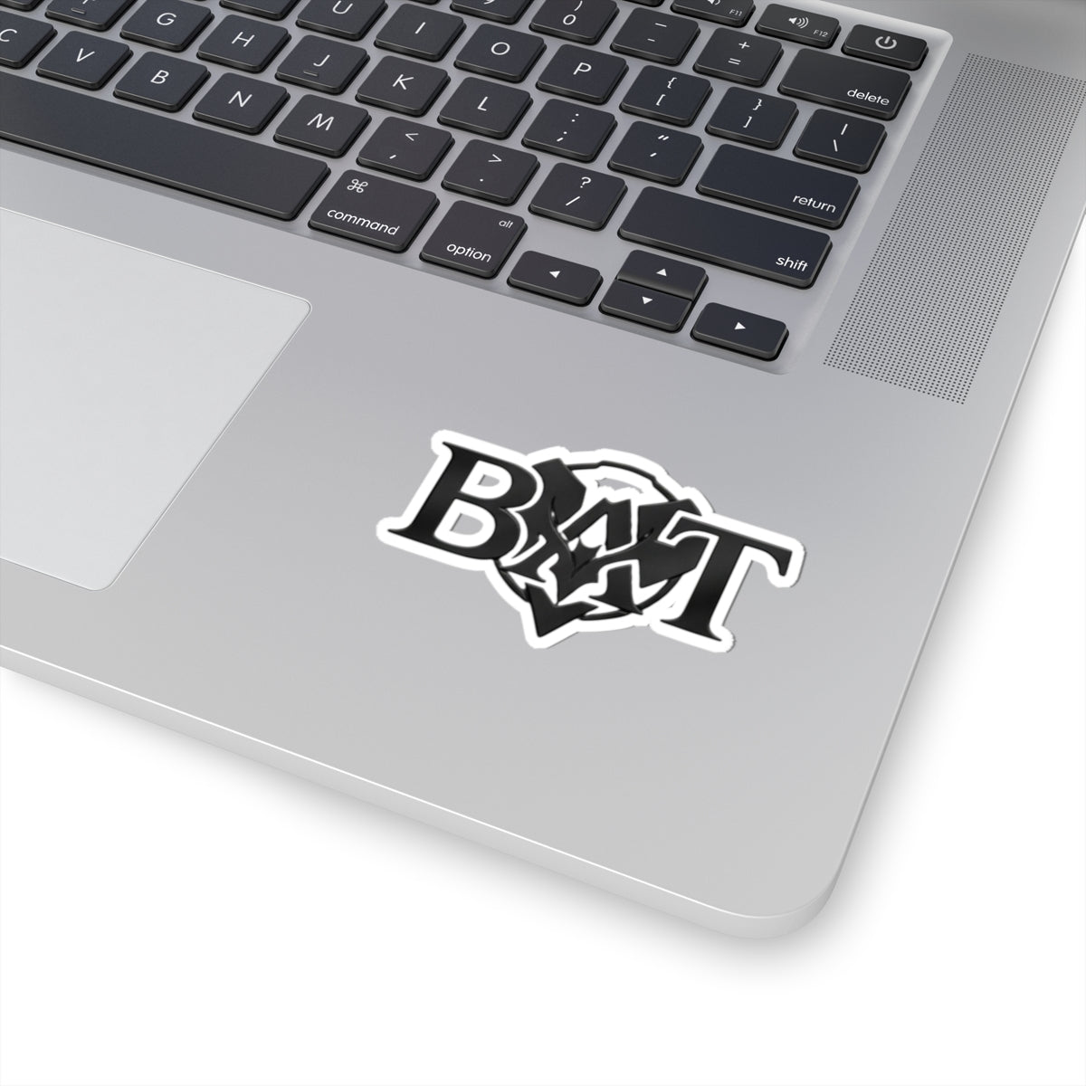 Bat Logo Kiss-Cut Sticker — Gothic Black Emblem Decal for Laptops, Skateboards & Gear