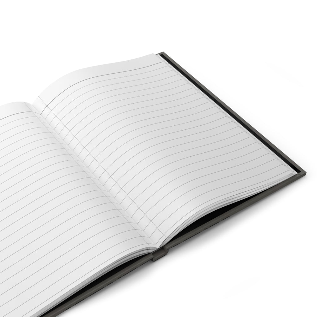 Monogram Embossed Hardcover Journal – Matte Lined Notebook (T / B Initial)