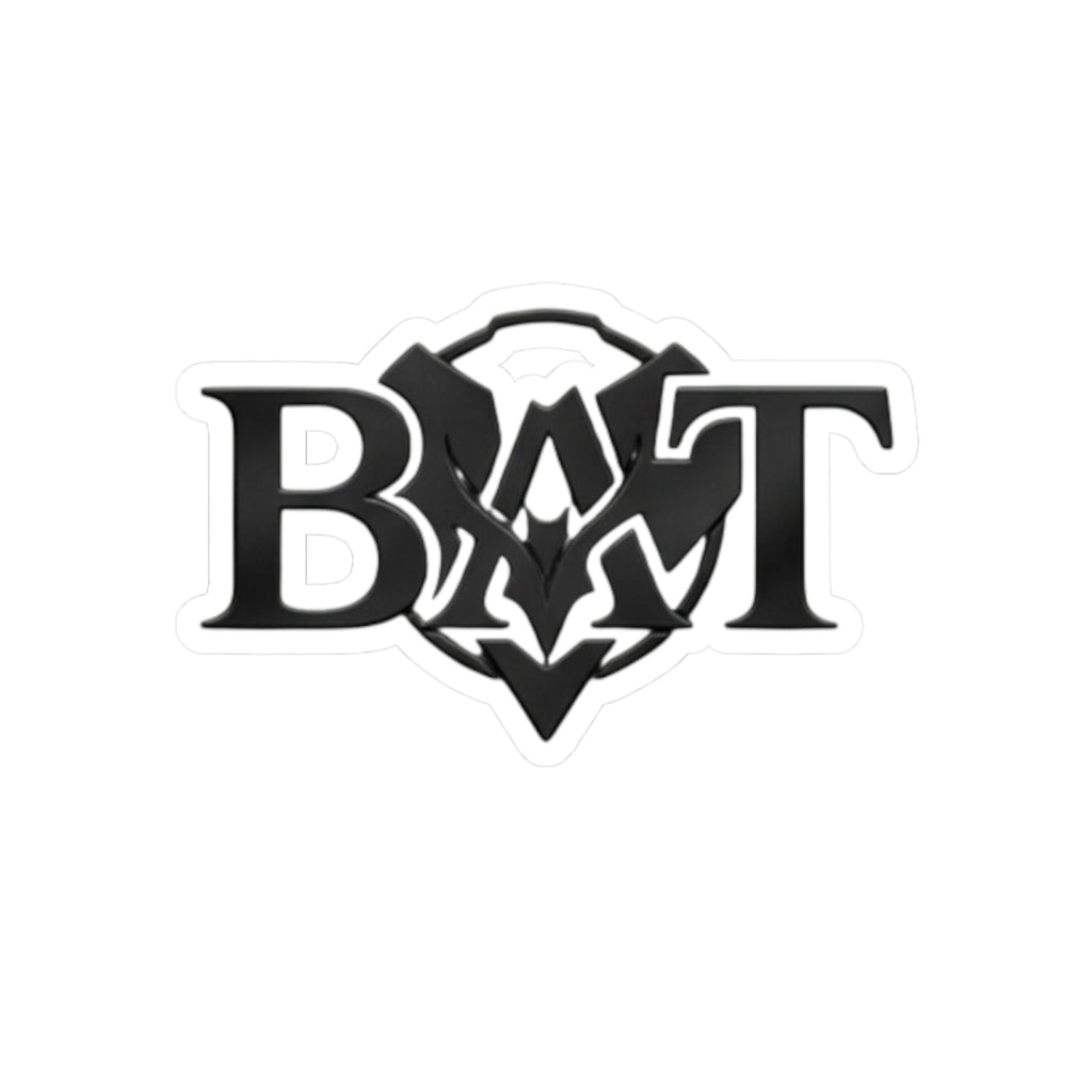 Bat Logo Kiss-Cut Sticker — Gothic Black Emblem Decal for Laptops, Skateboards & Gear