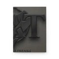 Monogram Embossed Hardcover Journal – Matte Lined Notebook (T / B Initial)