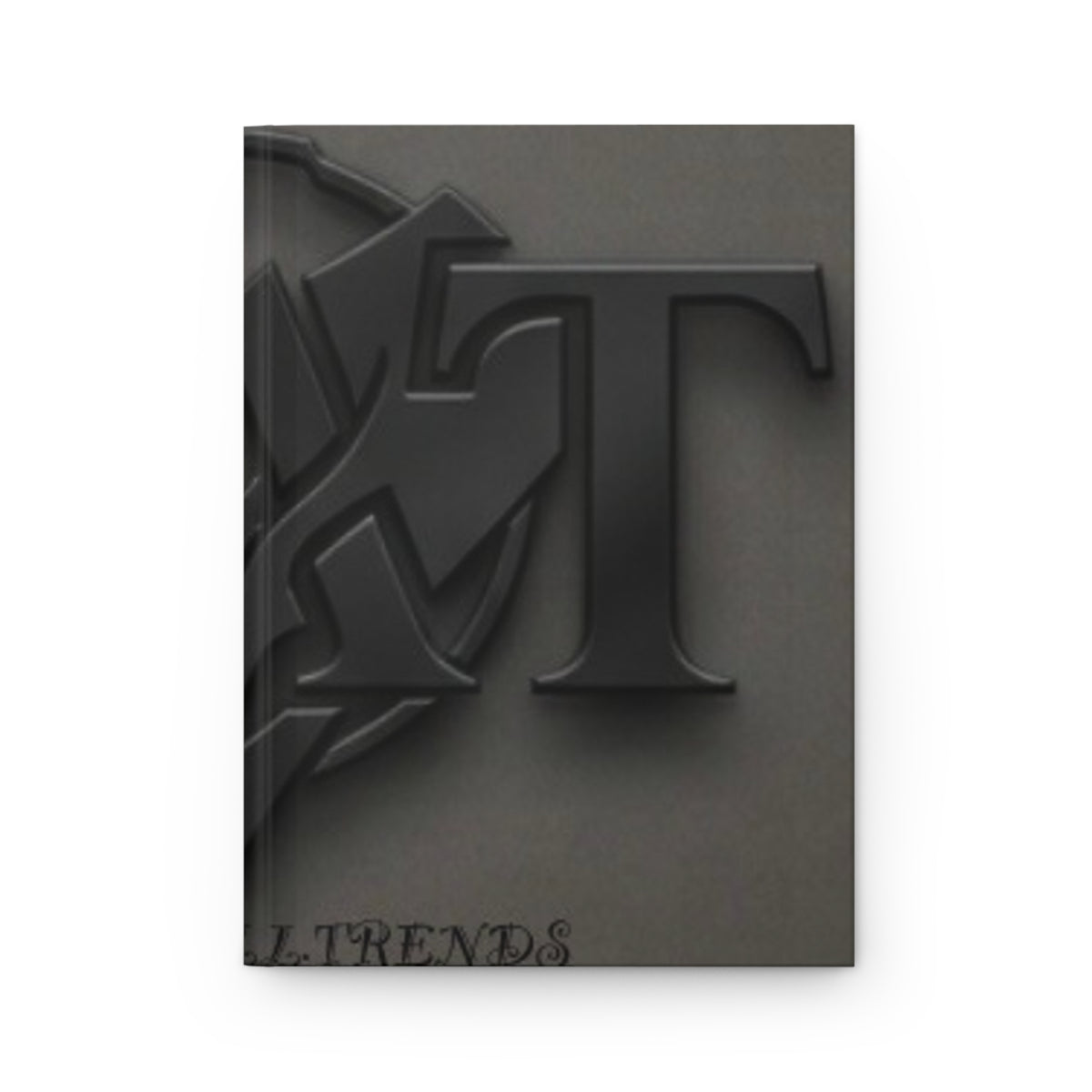 Monogram Embossed Hardcover Journal – Matte Lined Notebook (T / B Initial)