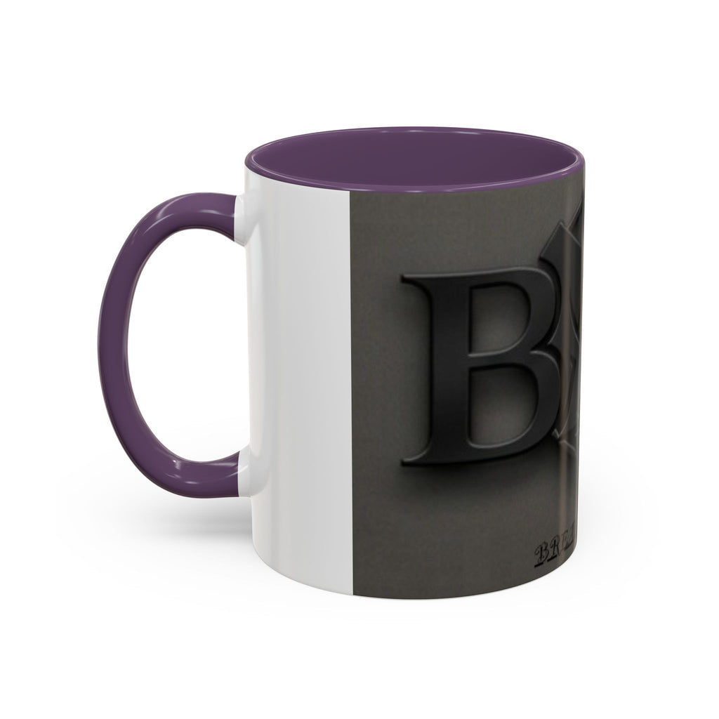 Black Emblem Coffee Mug — Bold 3D Crest Accent Mug