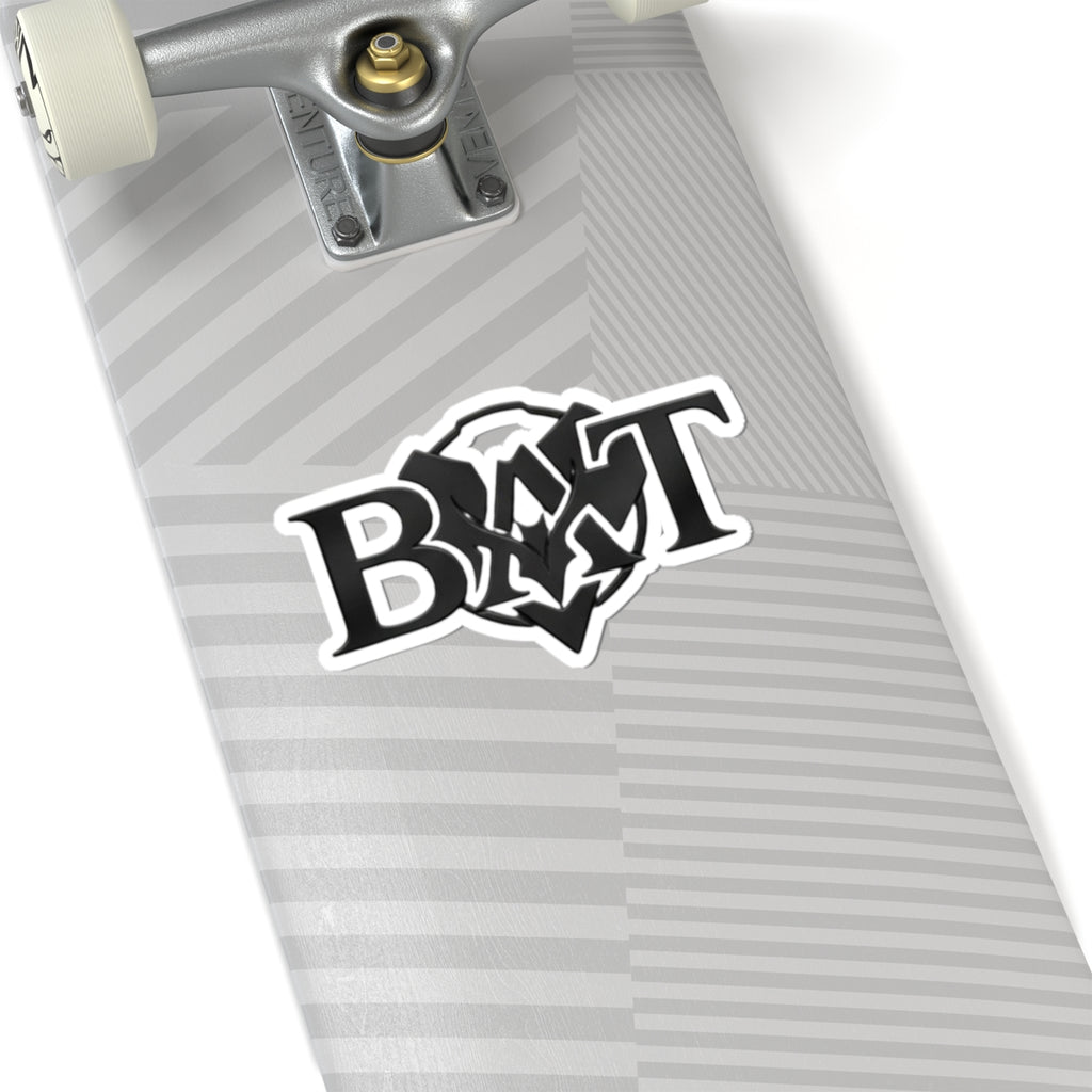 Bat Logo Kiss-Cut Sticker — Gothic Black Emblem Decal for Laptops, Skateboards & Gear