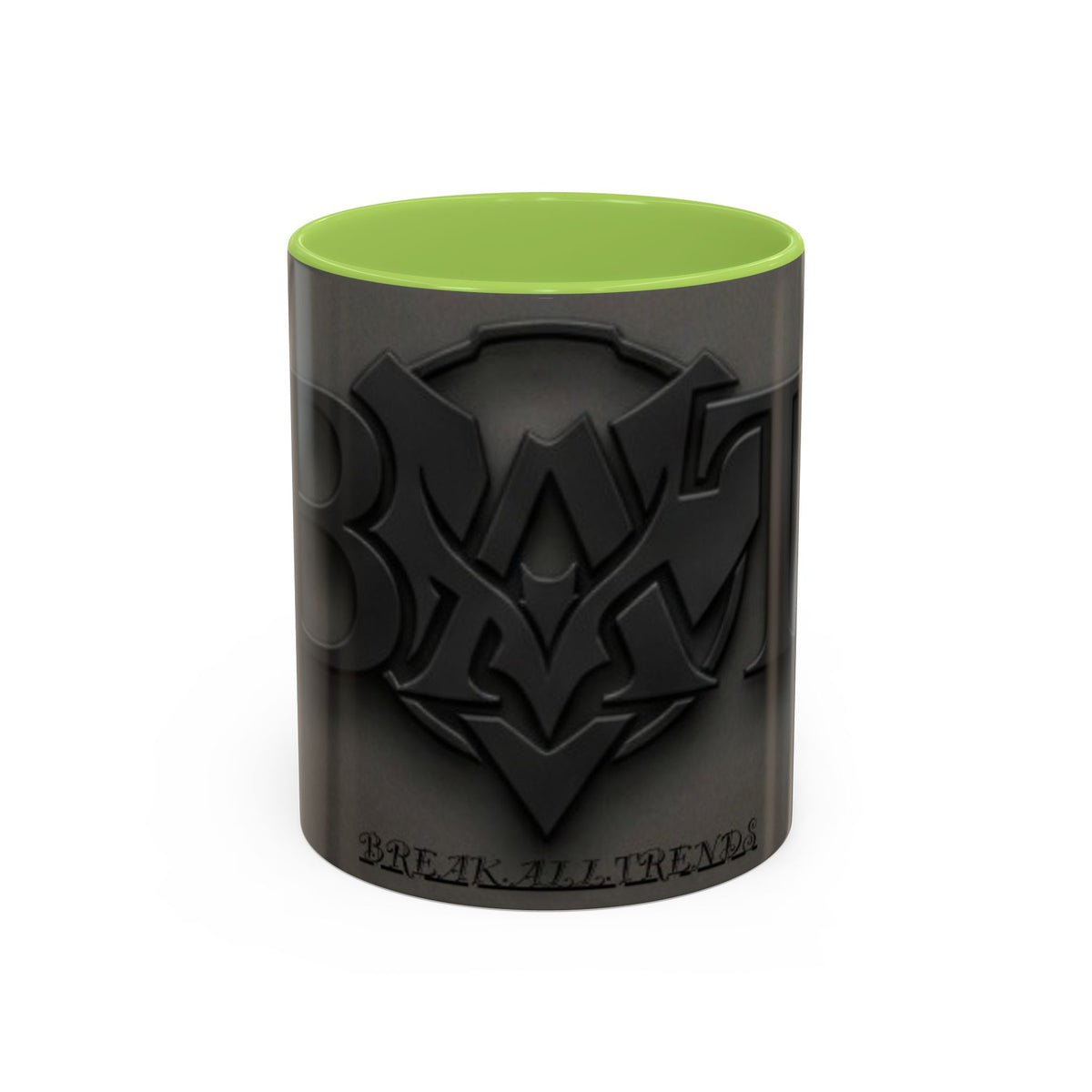 Black Emblem Coffee Mug — Bold 3D Crest Accent Mug