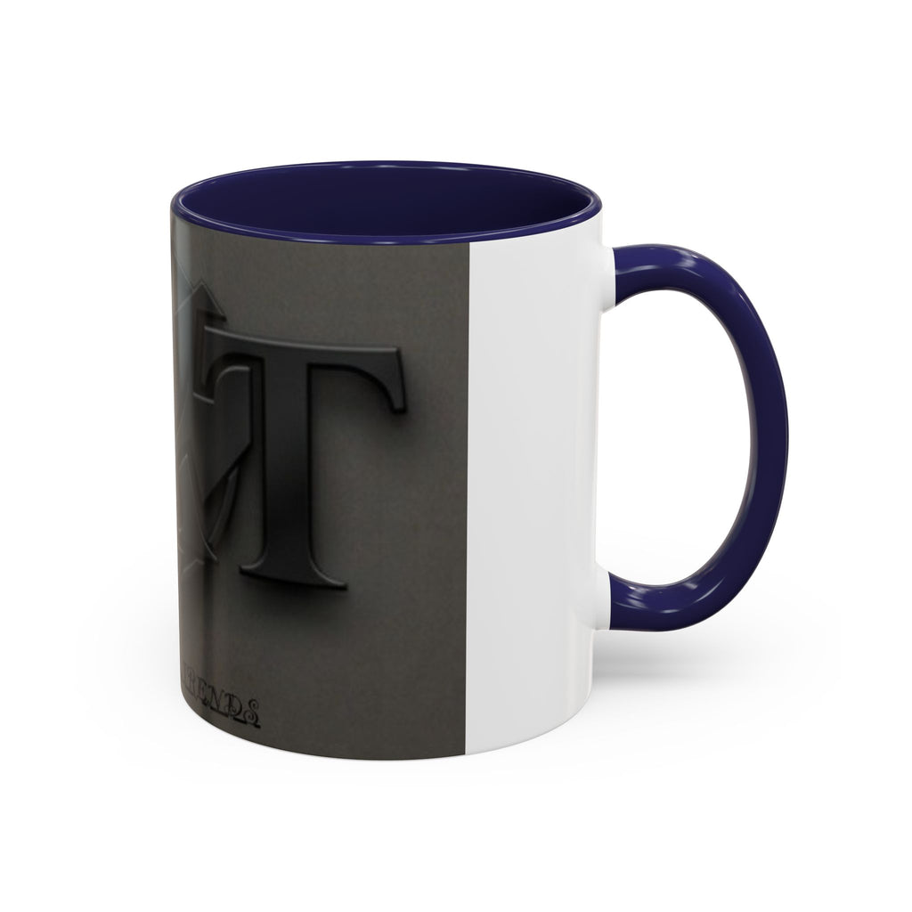 Black Emblem Coffee Mug — Bold 3D Crest Accent Mug
