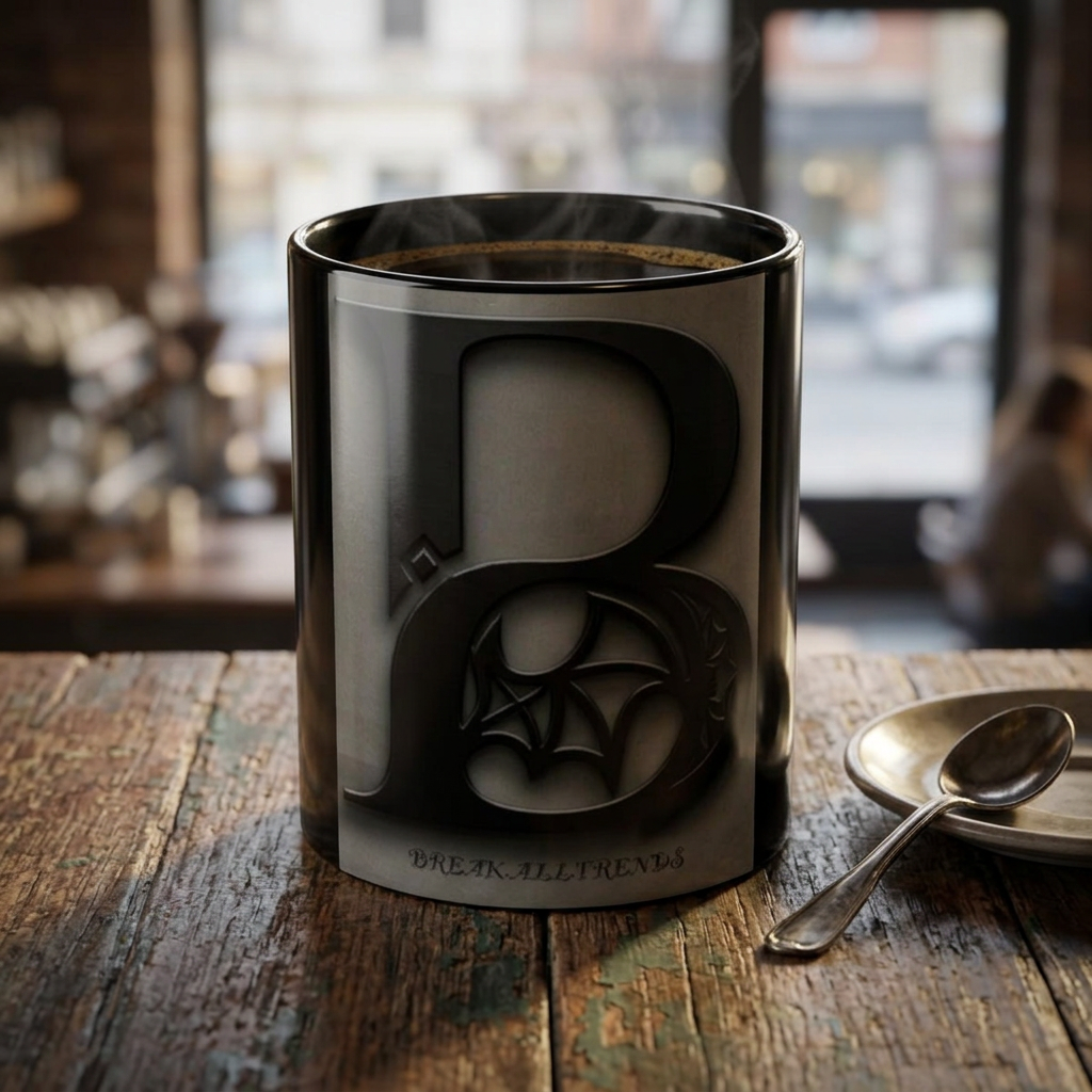 Gothic Letter B Coffee Mug – Monogram Initial Accent Mug (11oz / 15oz)