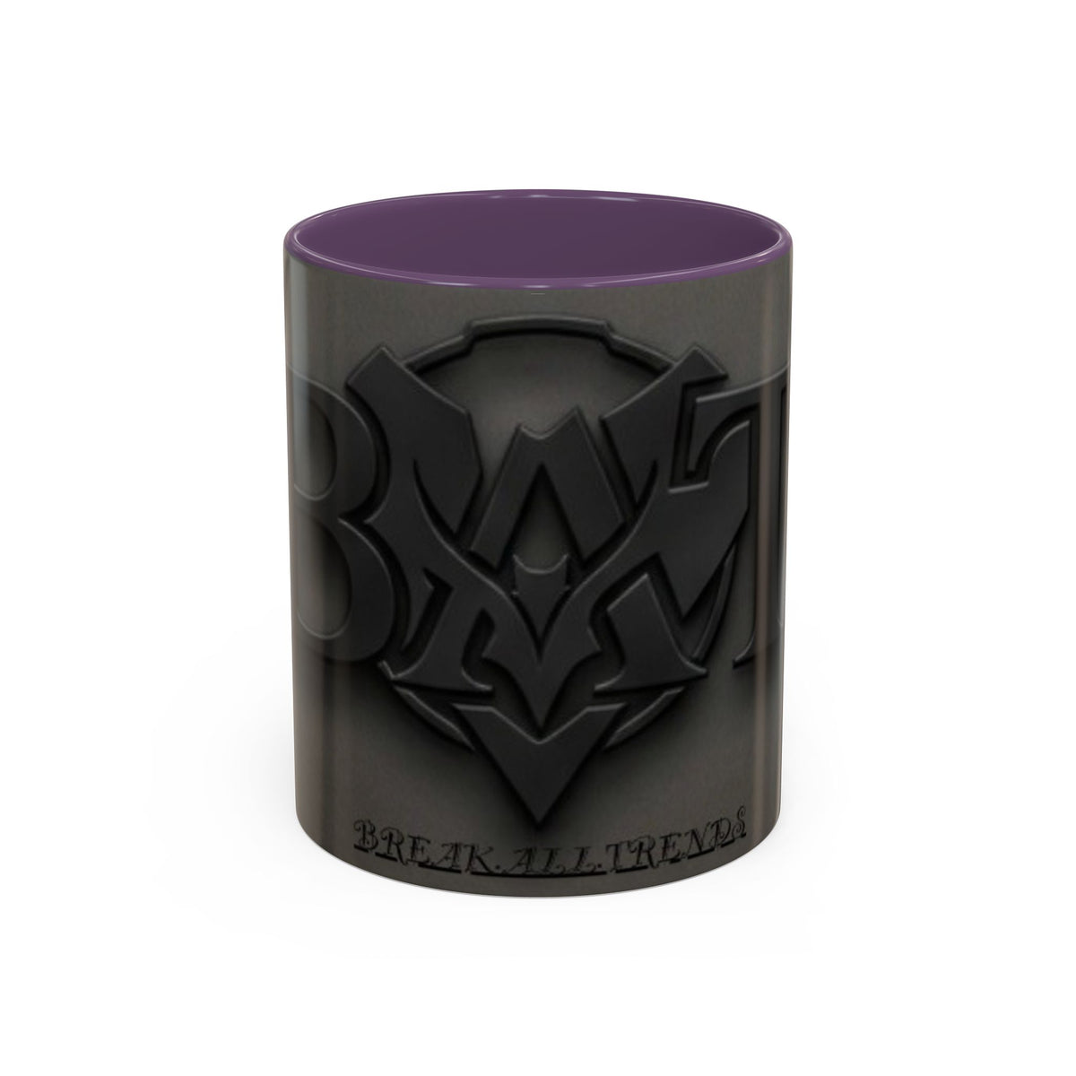 Black Emblem Coffee Mug — Bold 3D Crest Accent Mug