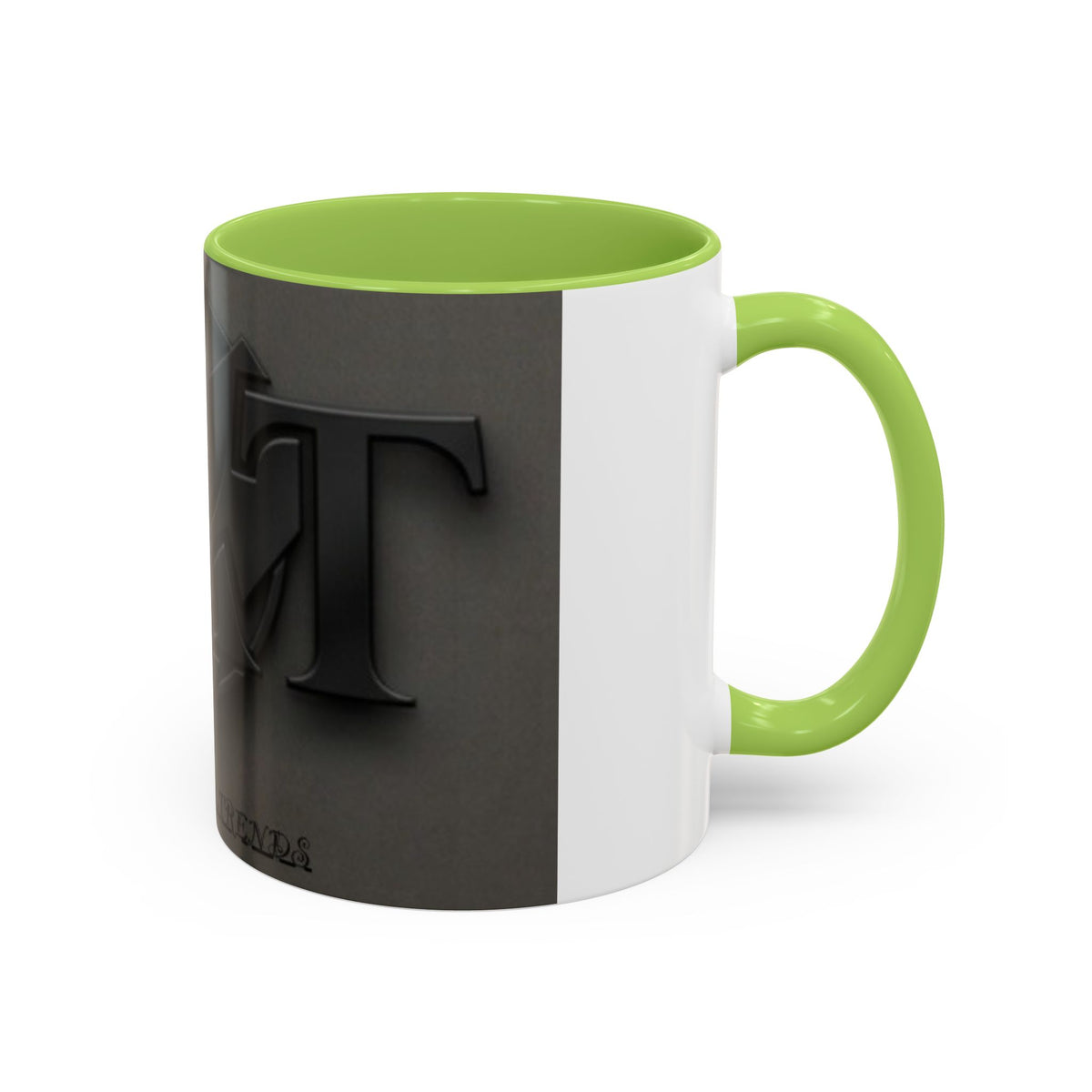 Black Emblem Coffee Mug — Bold 3D Crest Accent Mug