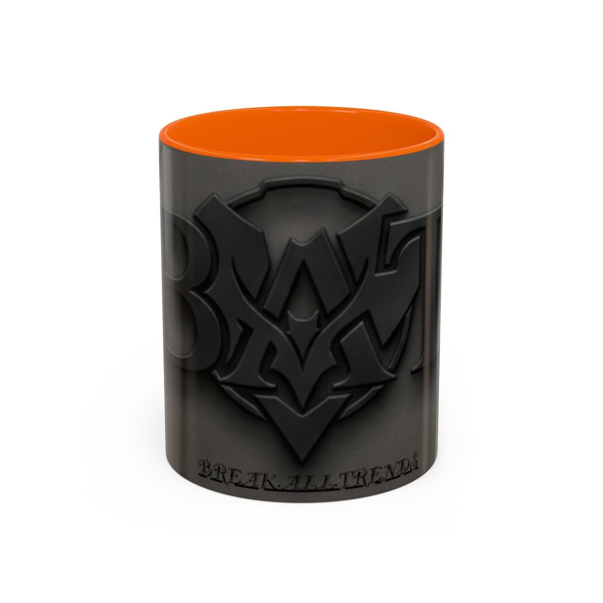Black Emblem Coffee Mug — Bold 3D Crest Accent Mug