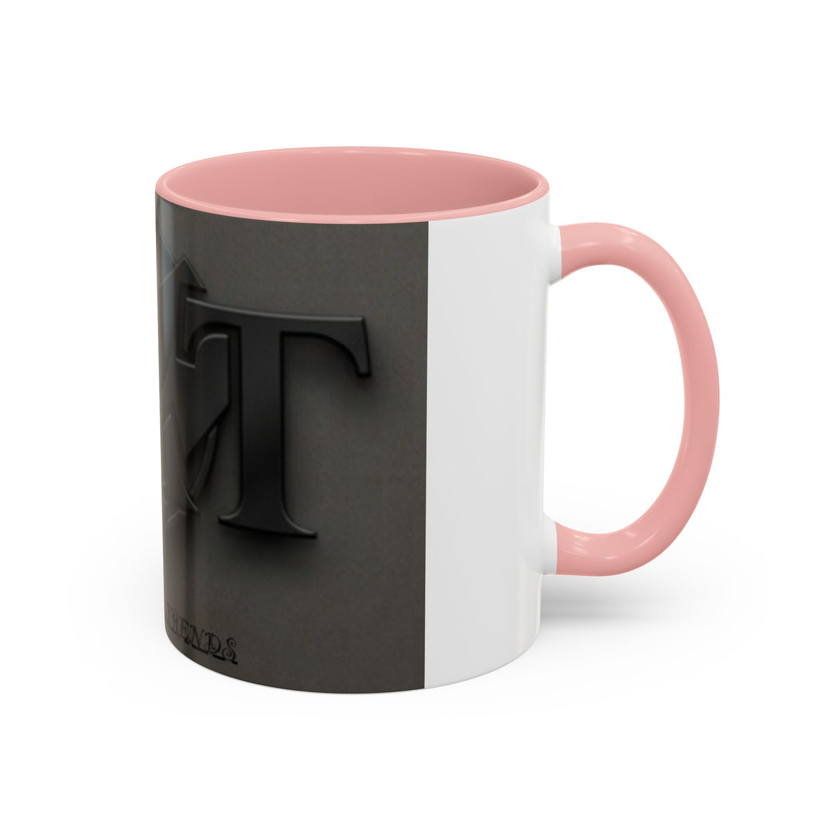 Black Emblem Coffee Mug — Bold 3D Crest Accent Mug