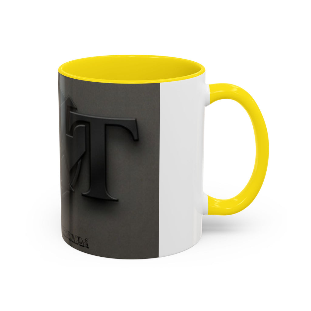 Black Emblem Coffee Mug — Bold 3D Crest Accent Mug
