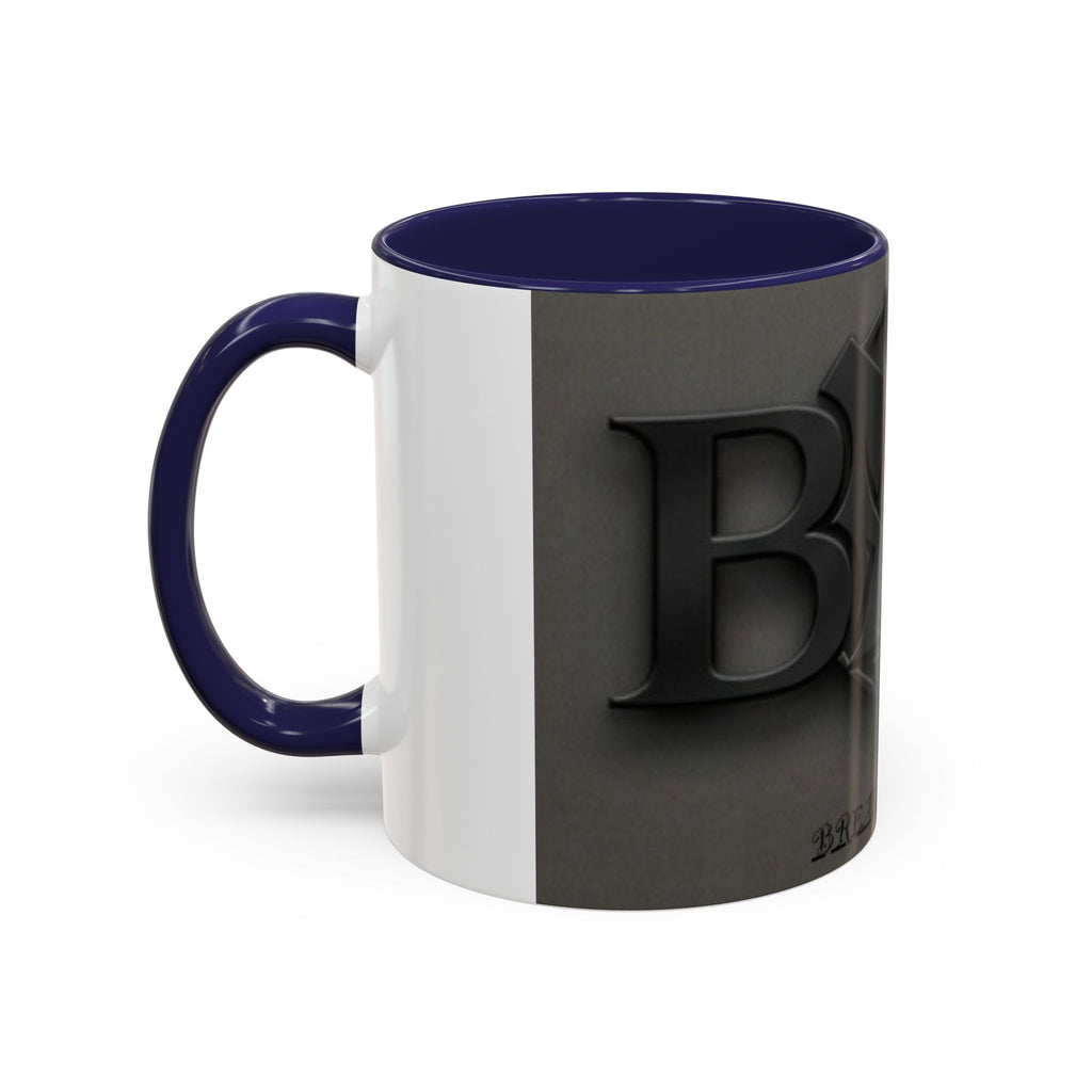 Black Emblem Coffee Mug — Bold 3D Crest Accent Mug