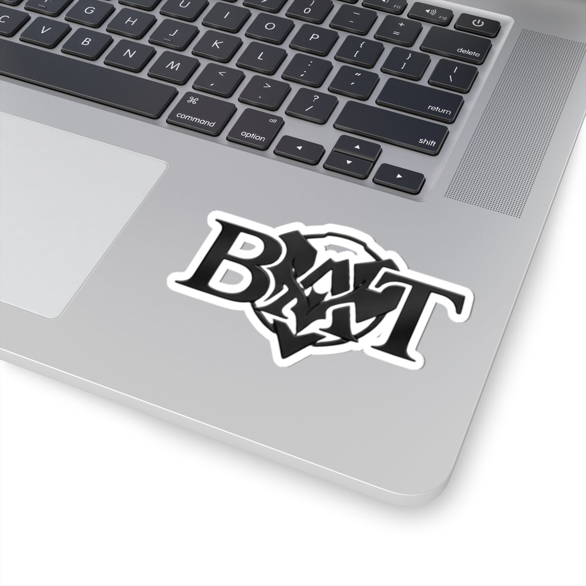 Bat Logo Kiss-Cut Sticker — Gothic Black Emblem Decal for Laptops, Skateboards & Gear