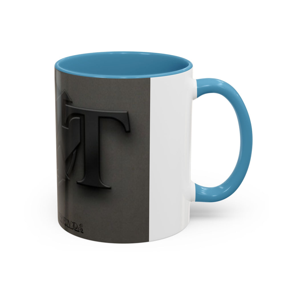 Black Emblem Coffee Mug — Bold 3D Crest Accent Mug