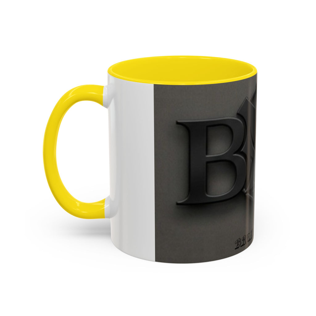 Black Emblem Coffee Mug — Bold 3D Crest Accent Mug