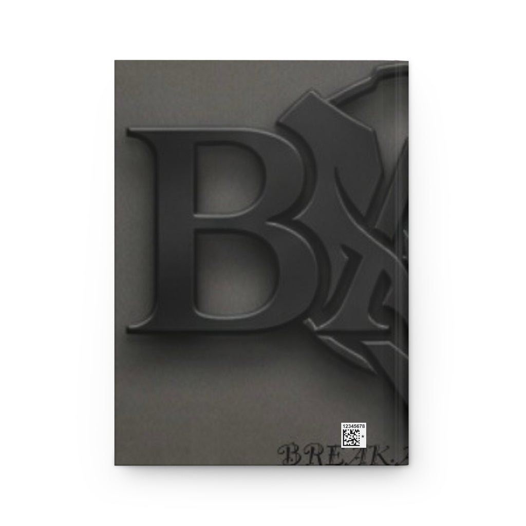 Monogram Embossed Hardcover Journal – Matte Lined Notebook (T / B Initial)