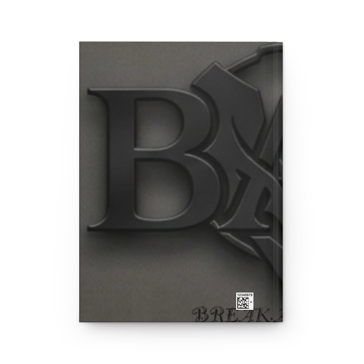 Monogram Embossed Hardcover Journal – Matte Lined Notebook (T / B Initial)
